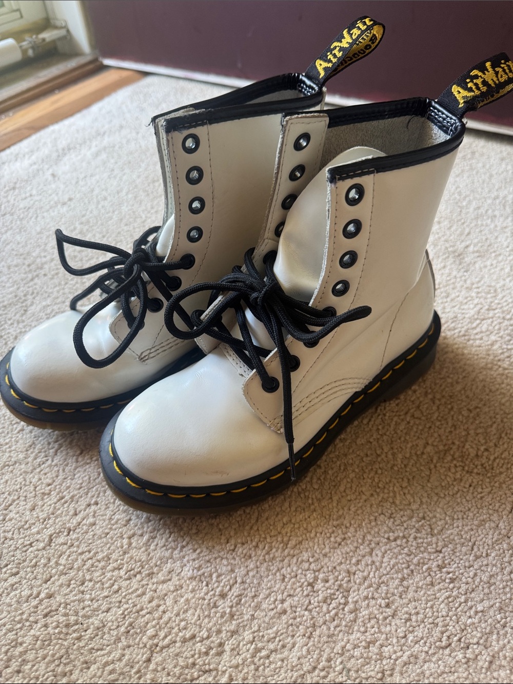 Dr. Martens 1460 White Smooth Leather Boots Women’s US 5 EU 36